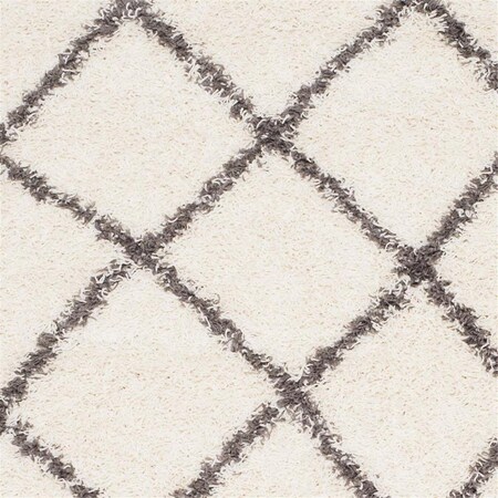 Safavieh 3 x 5 ft. Dallas Shag Rectangle Machine Made Rug Ivory & Grey SGDS258H-3